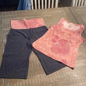 Danskin workout clothes, size medium.